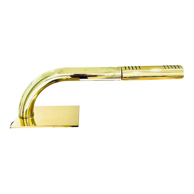 1970's Modernist Curved Desk Lamp in Brass by Jim Bindman For Sale