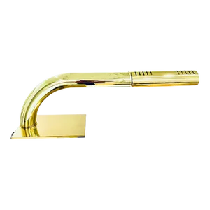 1970's Modernist Curved Desk Lamp in Brass by Jim Bindman