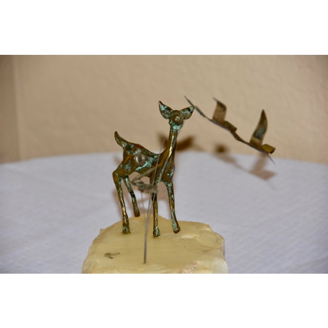 1900 - 1909 Ross Brutalist Bronze Deer Fawn Figurine For Sale - Image 5 of 8