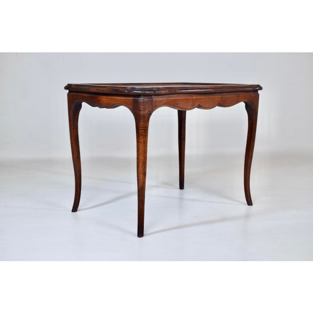 French Provincial 18th C. French Provincial Marble Top Occasional Side Table For Sale - Image 3 of 9