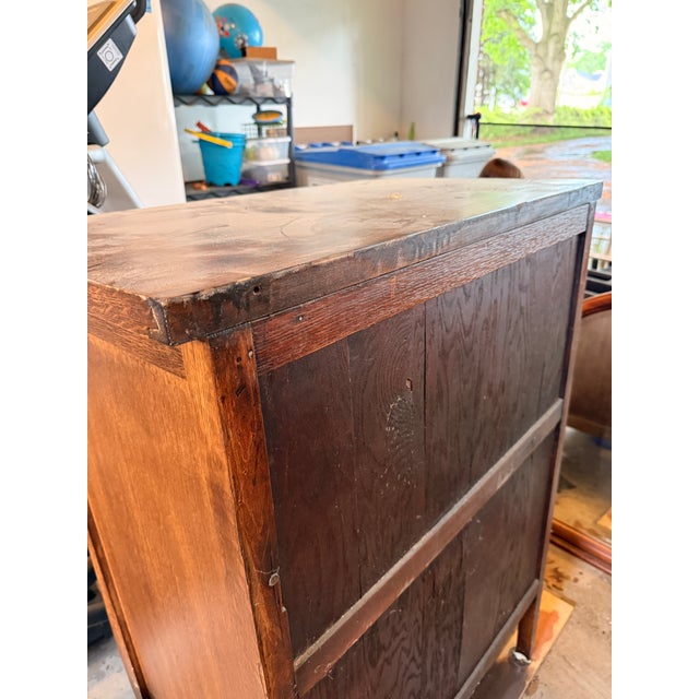 Vintage Tall Wood Dresser For Sale In Detroit - Image 6 of 6
