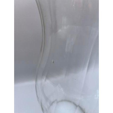 Vintage Clear Ribbed Glass Hurricane For Sale - Image 6 of 9