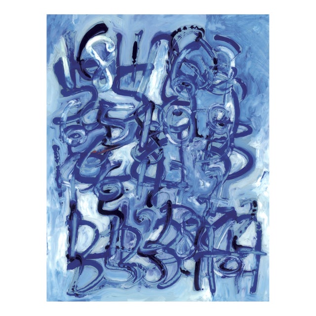 Giorgio Piccaia, Fibonacci Relic Blue, Acrylic For Sale