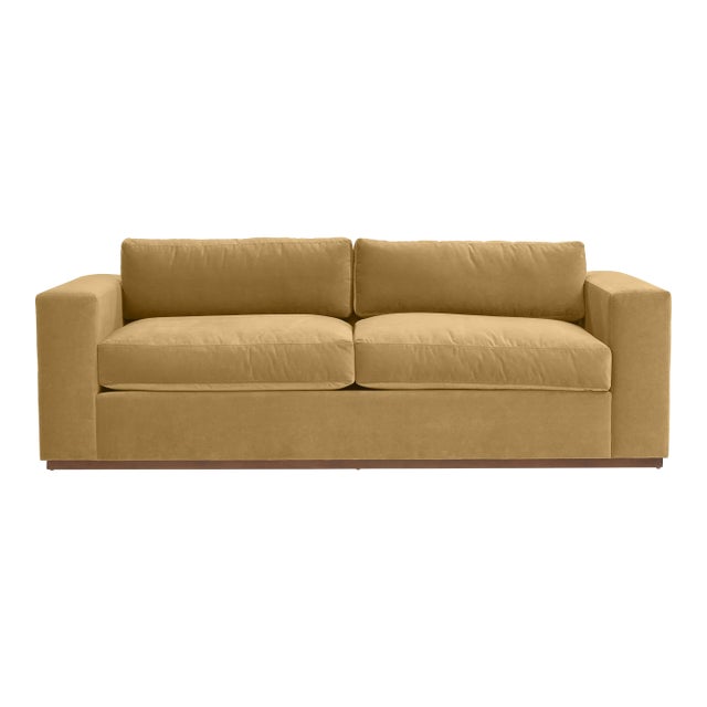 Lincoln Sofa, Acorn Performance Velvet For Sale