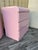 A Pair of Custom Made Postmodern Pink Waterfall Formica Nightstands. Circa 1980s For Sale - Image 11 of 18
