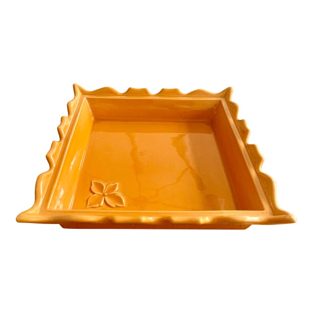 Appolia Lively Orange Stoneware Baking Dish, Made in France For Sale