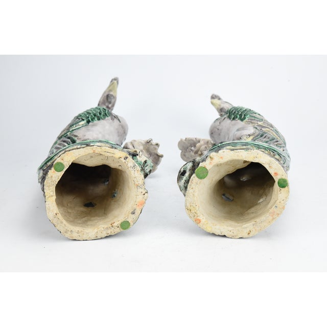 18th Century Chinese Porcelain Famille Verte Phoenix Birds - a Pair For Sale In Boston - Image 6 of 6