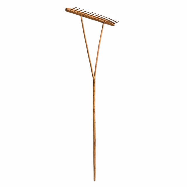 Cabin 19th Century Espalier Rake on Custom Wall Mount For Sale - Image 3 of 9