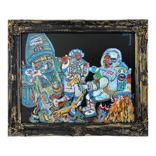 Original Painting on Canvas by Serg Graff, "Gravity", Cosmic Art, Coa Included For Sale
