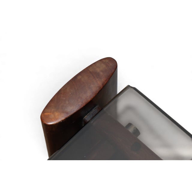 Exotic Wood and Smoked Glass Coffee Table by Percival Lafer, Brazil, 1970 For Sale - Image 16 of 17
