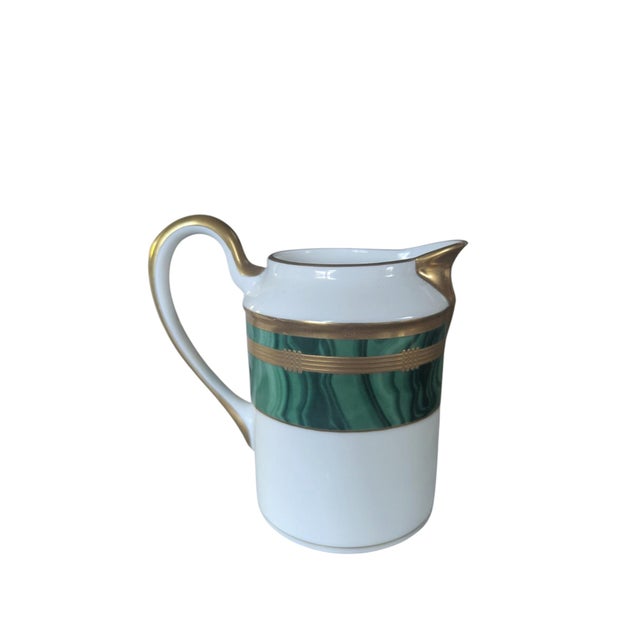 Vintage Christian Dior Guadron Malachite Fine China Creamer Pot For Sale - Image 15 of 17