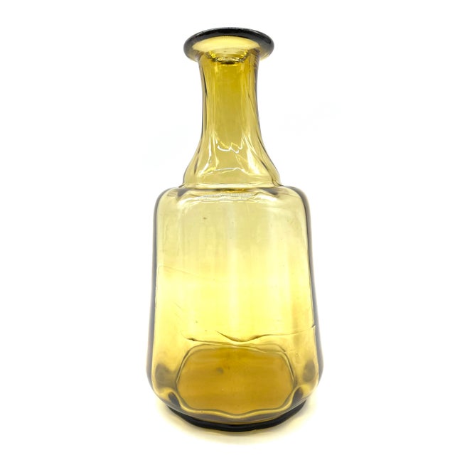 Mid-Century Modern Amber Glass Vase by Arthur Percy for Gullaskruf, Sweden, 1950s For Sale - Image 4 of 17