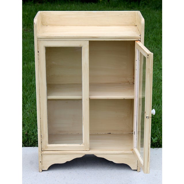 Wood Late 19th-Century Antique Apothecary & Dental Cabinet - Petite Display Hutch For Sale - Image 7 of 18