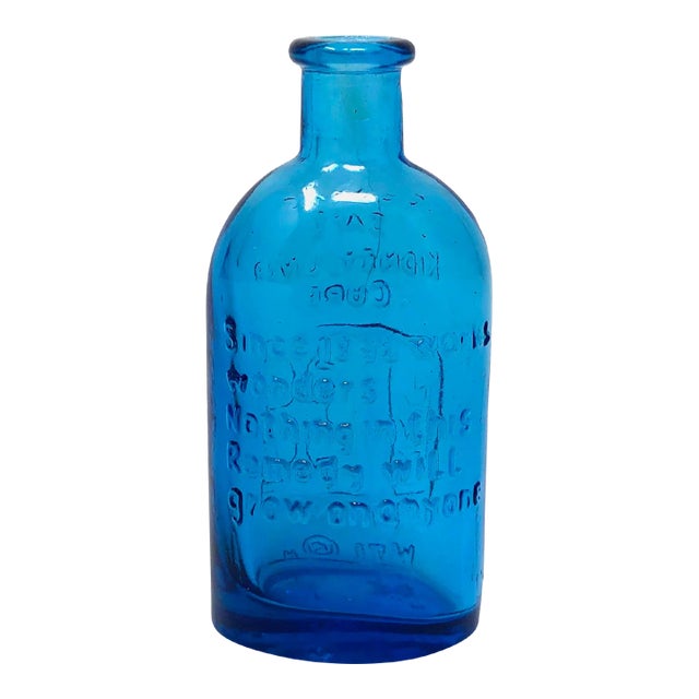 Late 20th Century Wheaton Frank's Safe Kidney Liver Cure Miniature Glass Bottle For Sale