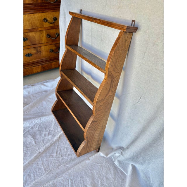 Early 20th Century Early 20th Century Oak Wall Shelf For Sale - Image 5 of 12