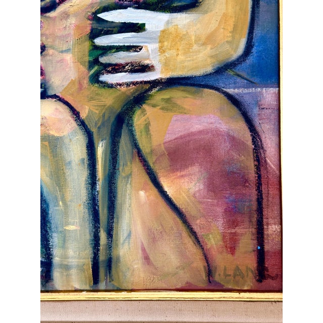 Red "Woman with Roses" 2023 by Noted Palm Springs Artist Shawn Savage For Sale - Image 8 of 12