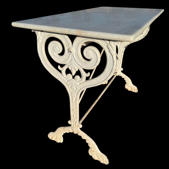 Antique French Cast Iron and Marble Bistro Table, 1900s For Sale - Image 18 of 18