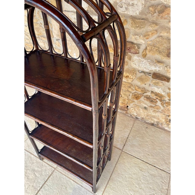 Vintage Bamboo and Rattan Bookcase, 1960s For Sale - Image 9 of 18