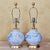 Ceramic Pair of Jonathan Y Holly Marbleized Ceramic Table Lamps in Blue & White For Sale - Image 7 of 18