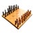 Vintage Boho Monumental Carved Wood Chess Board For Sale