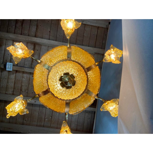 1970 French Louis XVI Bronze Gold Crystal Chandelier For Sale - Image 9 of 18