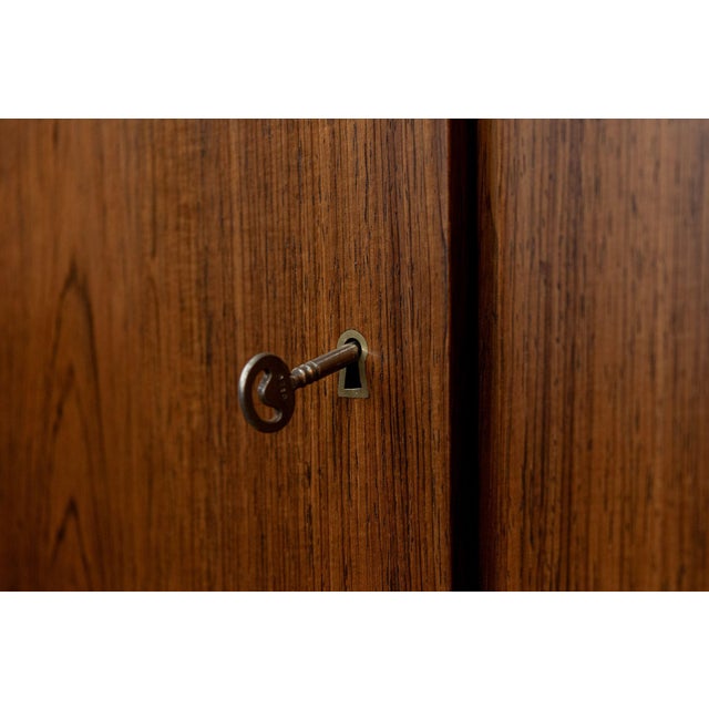 Exceptional Mid Century Danish Modern Floating Rosewood Wall Cabinet 1950s For Sale - Image 13 of 13