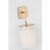 2020s Ray Booth for Visual Comfort Signature Elias 23" Sconce in Antique-Burnished Brass with White Glass For Sale - Image 5 of 8