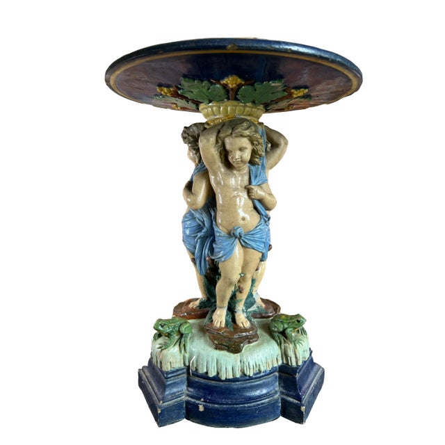 Large Centerpiece with Putti and Frog, 19th Century For Sale - Image 3 of 12