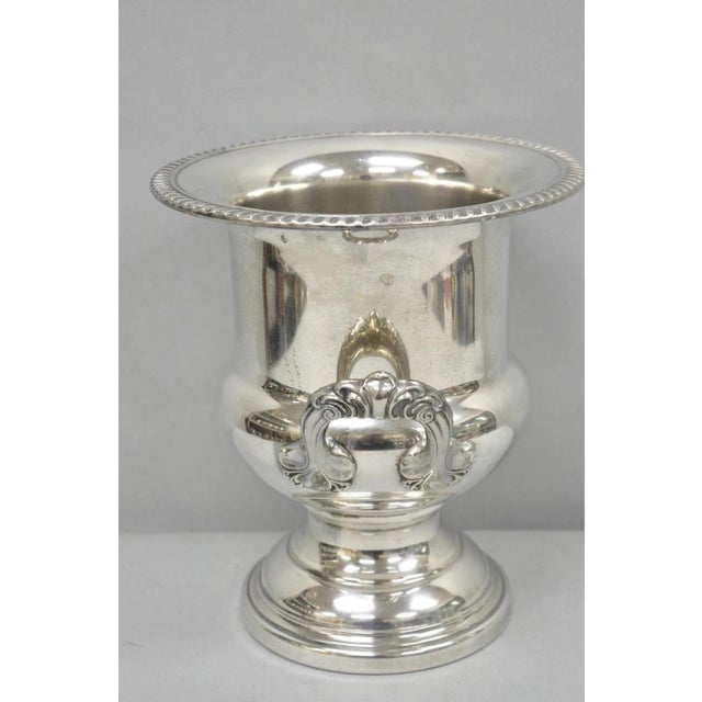Victorian Vintage Victorian Leonard Silver Plated Trophy Cup Urn Champagne Chiller Bar Ice Bucket For Sale - Image 3 of 15