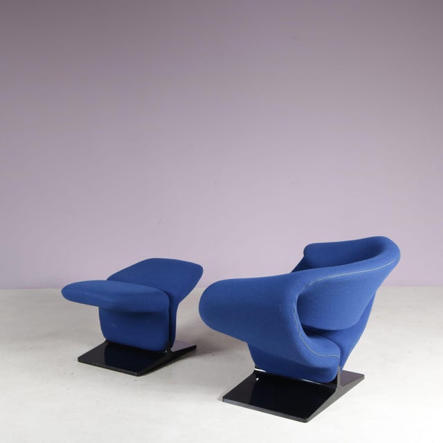 Set of Dutch Ribbon Chair with Ottoman by Pierre Paulin for Artifort, 1970 For Sale - Image 9 of 15