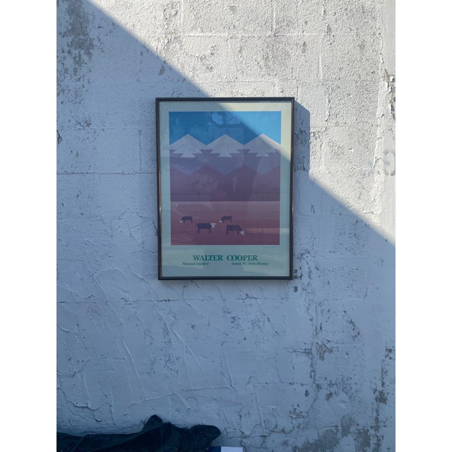 70s Poster by Artist Walter Cooper, Featuring a Southwest Landscape . For Sale - Image 4 of 12