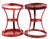 Red Round Red Side Table For Sale - Image 8 of 10