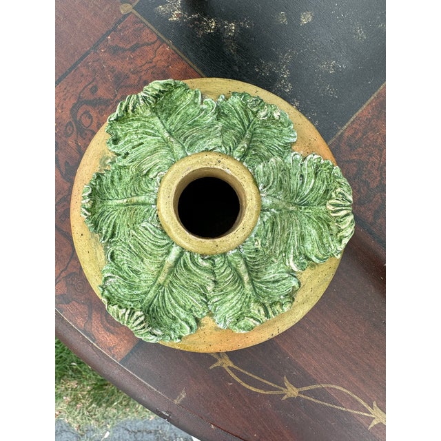 1980s Regency Style 6 Light Palm Tree Chandelier For Sale - Image 6 of 9