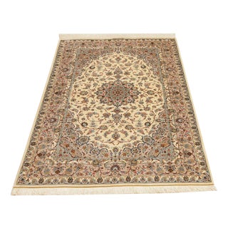 Qom Rug in Silk For Sale