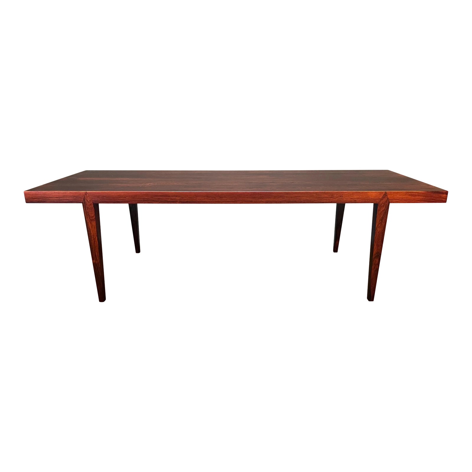 Vintage Danish Mid Century Modern Rosewood Coffee Table by Severin