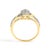 Early 21st Century 10K Yellow Gold 1/10 Cttw Diamond Swirl and Halo Promise Ring (I-J Color, I3 Clarity) - Size 6 For Sale - Image 5 of 7