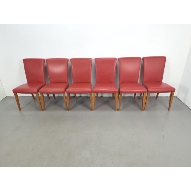 Vittoria Dining Chairs from Poltrona Frau, 1990s, Set of 6, in Very Good conditions. Designed 1990 to 1999 This piece has...