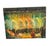 This vintage oil painting captures an expressive nighttime celebration centered around illuminated fountains. Using...