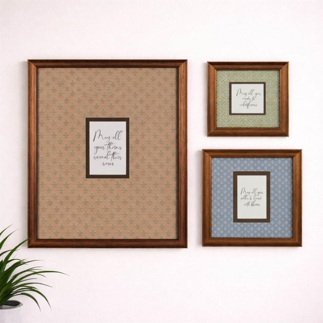 Add a touch of vintage-inspired charm and uplifting sentiment to your space with the Framed Floral Proverb Wall Art Set....