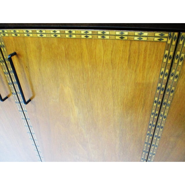 Mid 20th Century Rare Renzo Rutili Directional Inlay Credenza Sideboard For Sale - Image 14 of 18