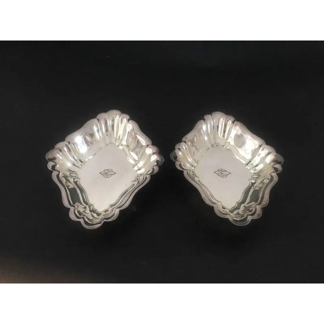 Farmhouse Silver on Copper Monogramed "Abb" Nut Dishes - a Pair For Sale - Image 3 of 7