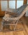Wood Antique Paper Wicker Children's Rocking Chair For Sale - Image 7 of 9