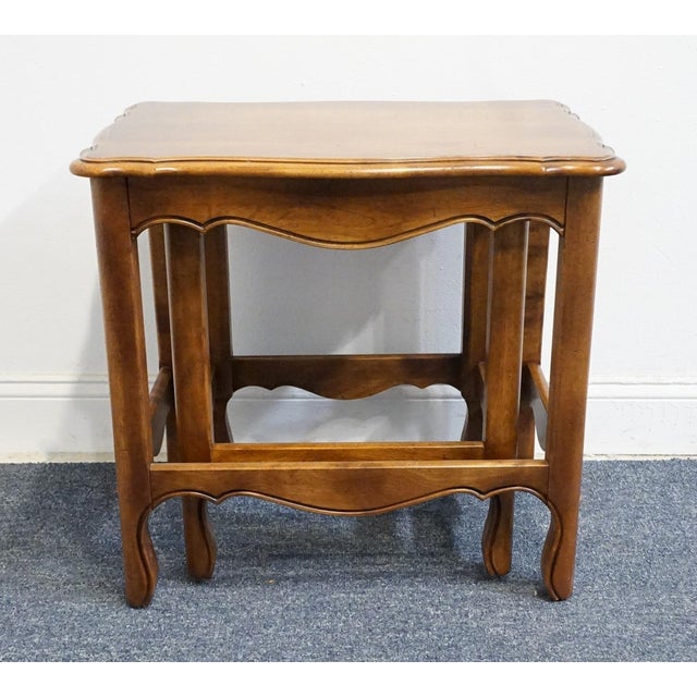 Ethan Allen Country French Collection Solid Birch Accent Nesting End Tables 26-8305 For Sale - Image 11 of 18