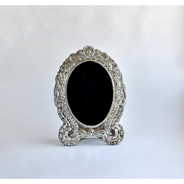 Traditional Large Plateria Del Pilar Repousse Peruvian 925 Sterling Silver Collectible Picture Frame For Sale - Image 3 of 9