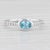 Modern New 0.72ctw Blue Zircon Diamond Ring 14k White Gold Size 6.25 Oval Engagement For Sale - Image 3 of 8