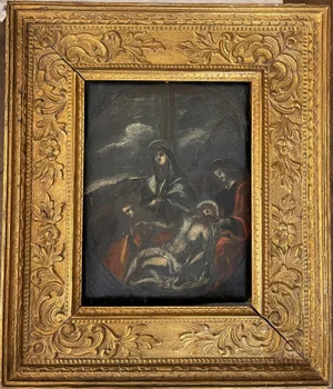 Deposition of Christ, 18th Century, Painting on Slate