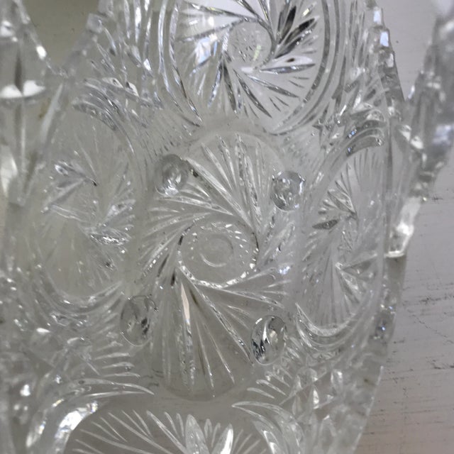 1950s Crystal Footed Basket For Sale - Image 5 of 13