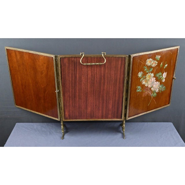 Bronze Triptych Mirror, 1900s For Sale - Image 5 of 17