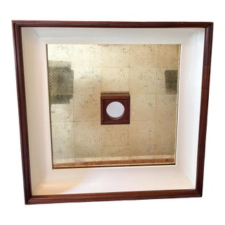 Mid 20th Century Large Gold Leaf Mirror With Mahogany Frame For Sale