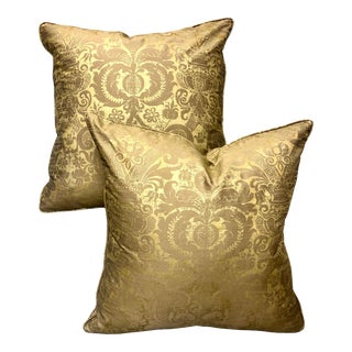 Vintage Italian Fortuny Pillows - a Pair For Sale